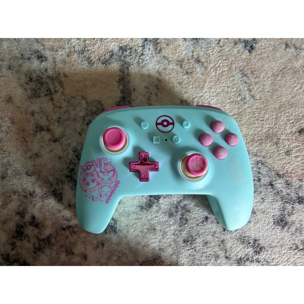 PowerA Nintendo Switch Enhanced Wireless Controller Pokemon Sylveon Blue Pink